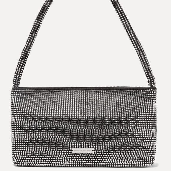 Loeffler Randall Handbags - Black Marleigh crystal-embellished satin shoulder bag LOEFFLER RANDALL